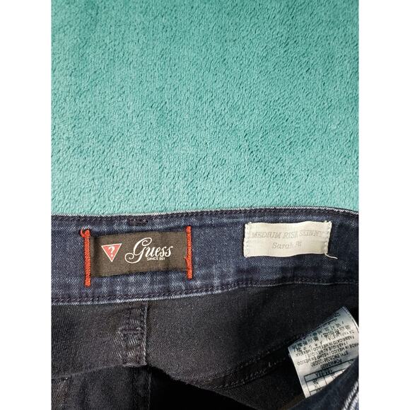 Guess Jeans Size 26 Womens Blue Pants Stretch Denim Sarah Mid Rise Skinny - Picture 3 of 13